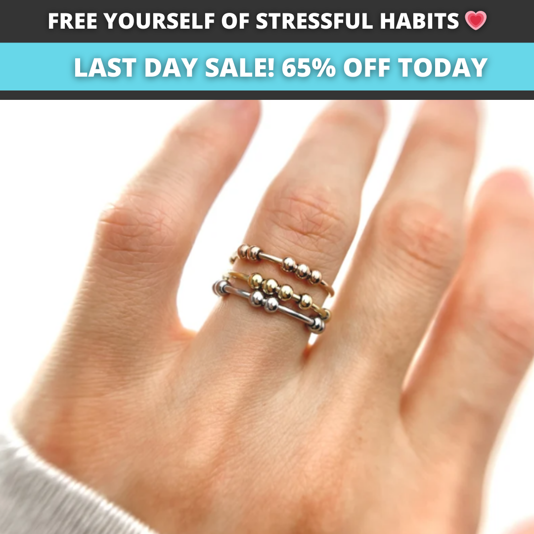 Fidget Beads Ring – Stress Relief Spinner Ring