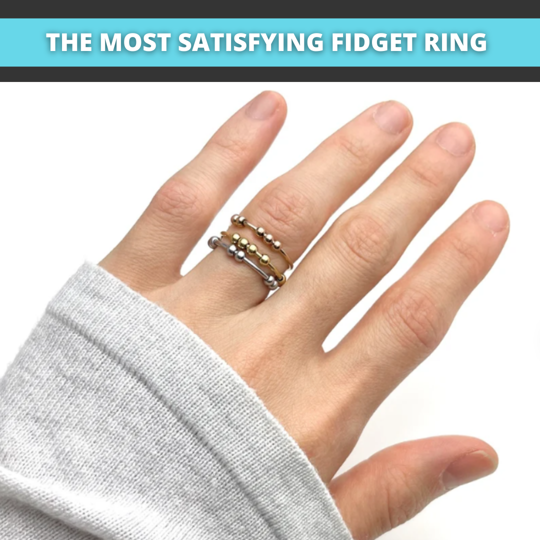 Fidget Beads Ring – Stress Relief Spinner Ring